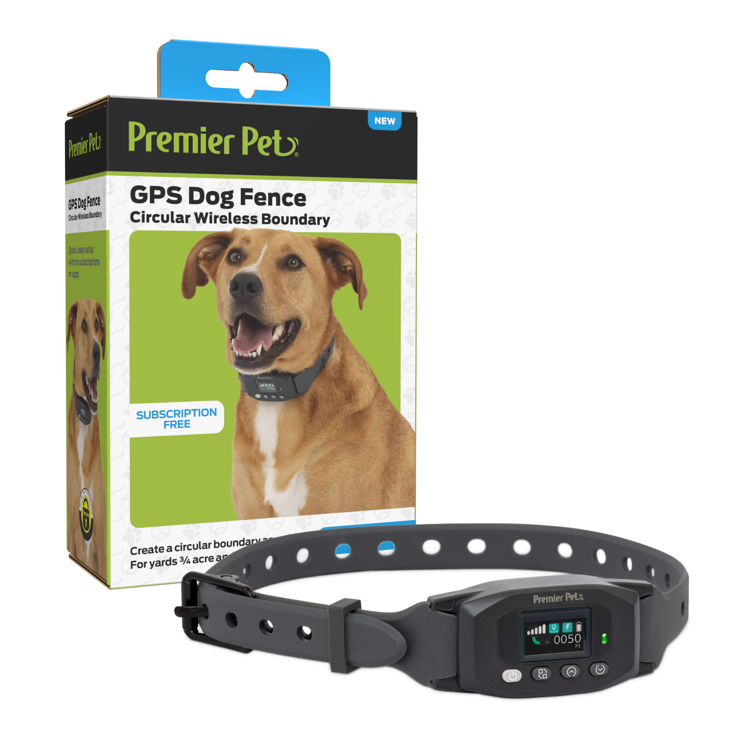 GPS Dog Fence with Circular Wireless Boundary Premier Pet