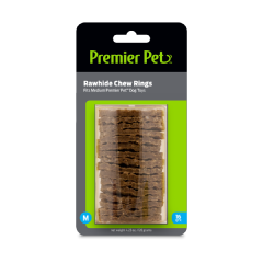 Rawhide Chew Ring Refills - Medium, Pack of 16